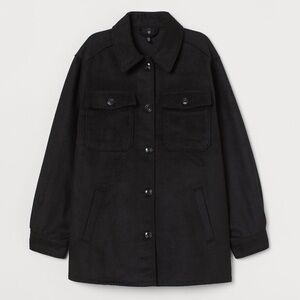 H&M, Divided, size S, BNWT,  oversized shirt jacket. Shacket, black